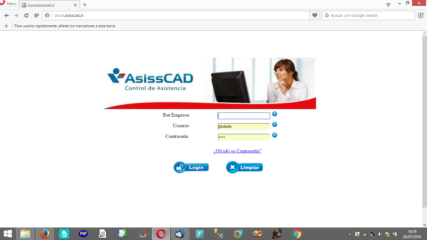 Módulo Panel de Inicio de AsissCAD